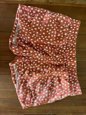 Cat & Jack Rust Orange Polka Dot Shorts with Pink Accents
